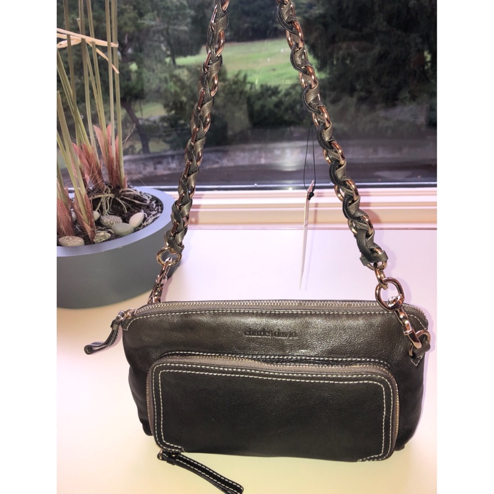 Charles David NWT Ash Brown Leather Shoulder Bag - Picture 2 of 6